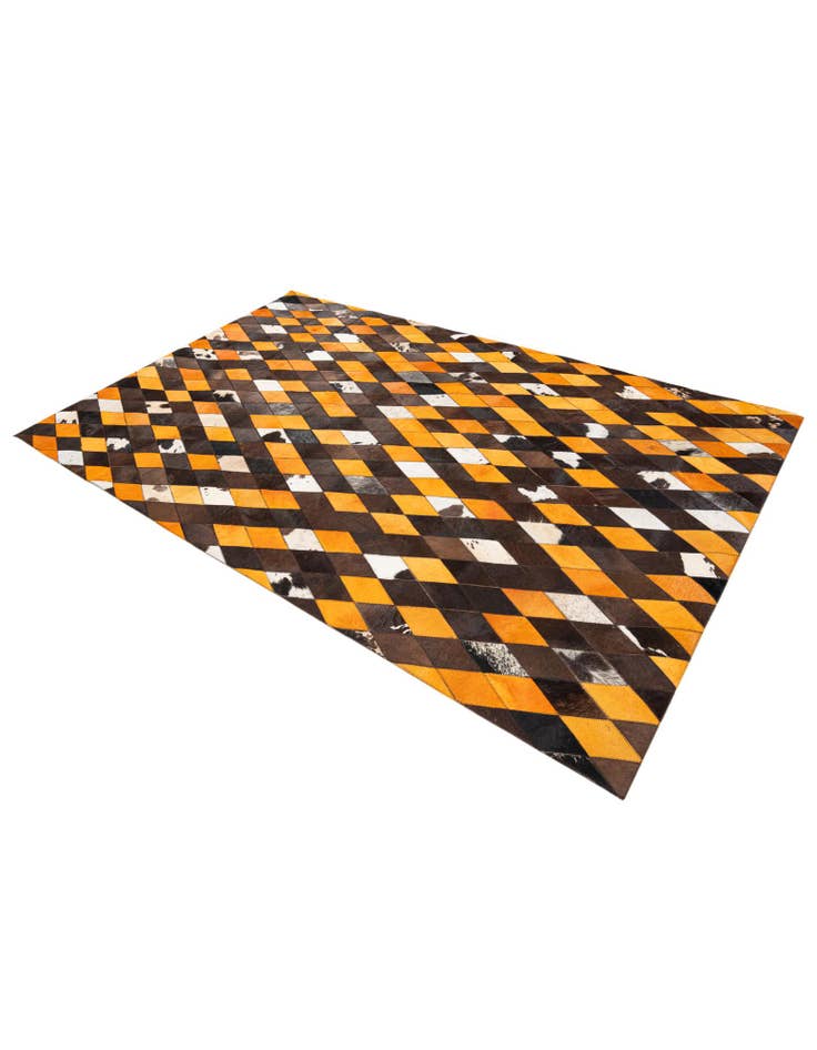 Detail image of  5' x 7' 11 Cowhide Stocks Rug