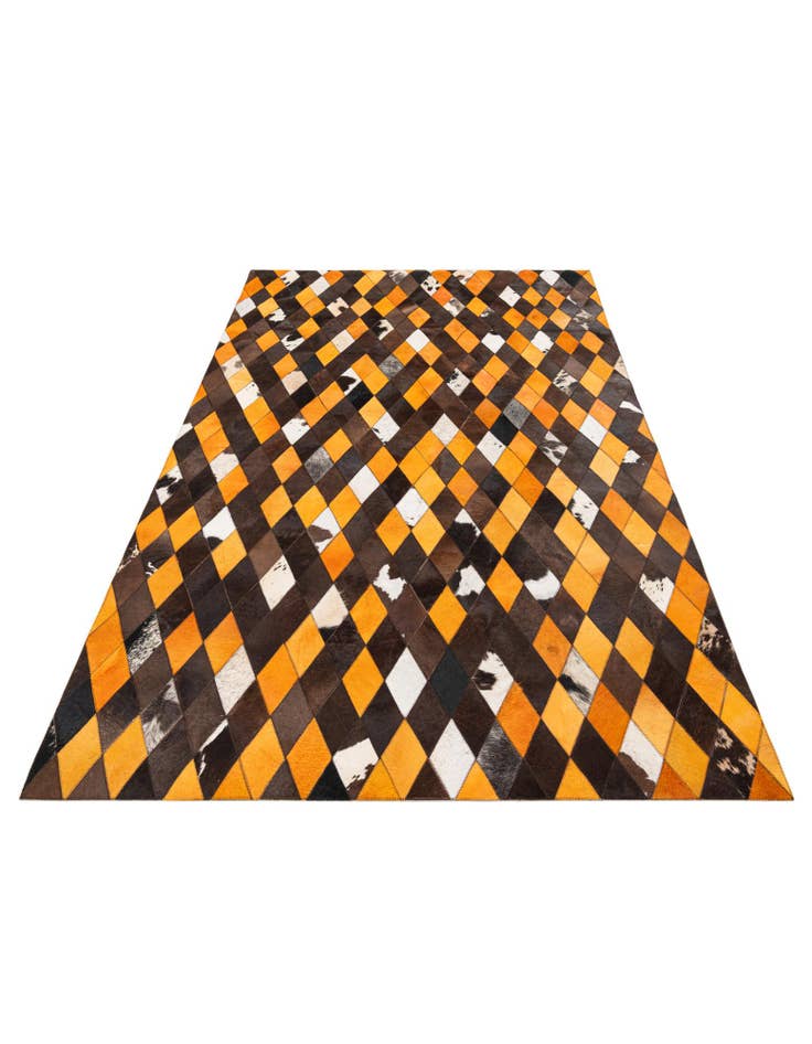 Detail image of  5' x 7' 11 Cowhide Stocks Rug