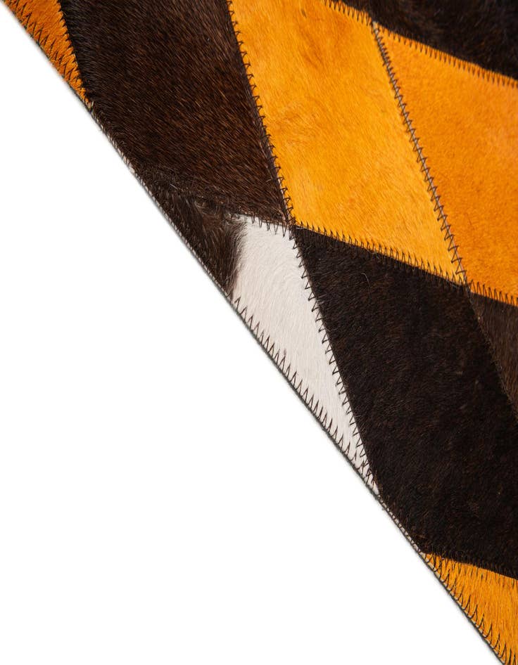 Detail image of  5' x 7' 11 Cowhide Stocks Rug