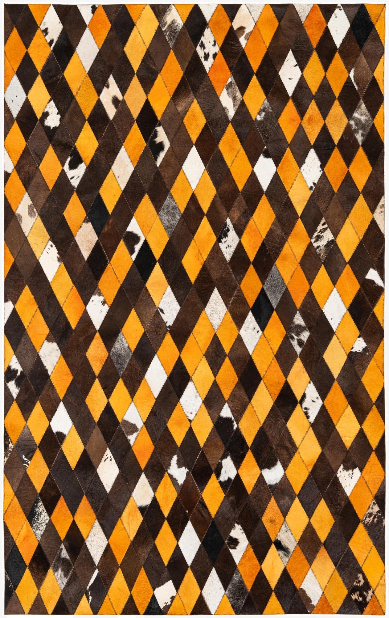  5' x 7' 11 Cowhide Stocks Rug