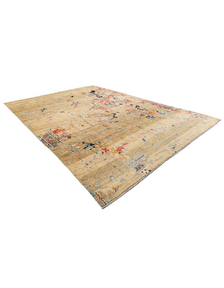 Detail image of  9' 9 x 14'  Hand Knotted Darya Wool Rug