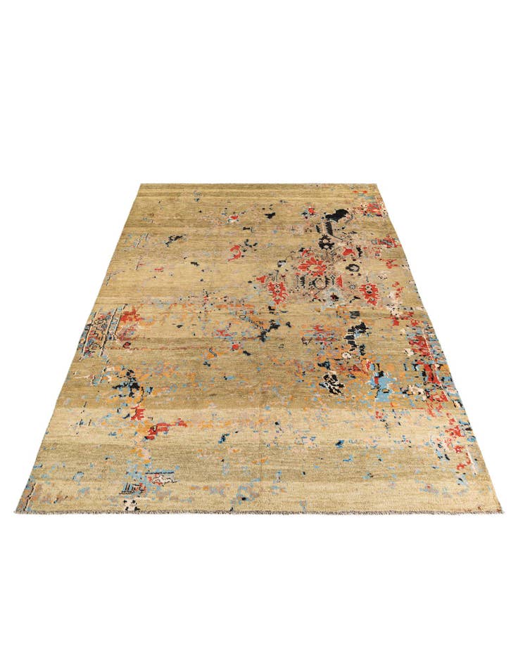 Detail image of  9' 9 x 14'  Hand Knotted Darya Wool Rug