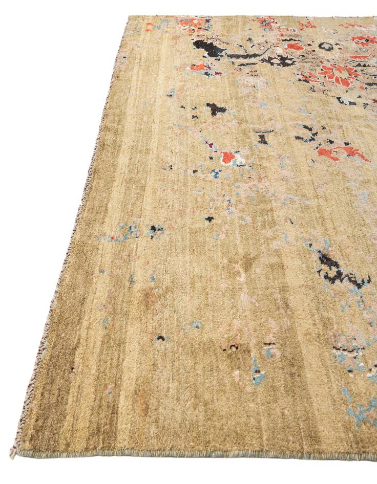 Detail image of  9' 9 x 14'  Hand Knotted Darya Wool Rug