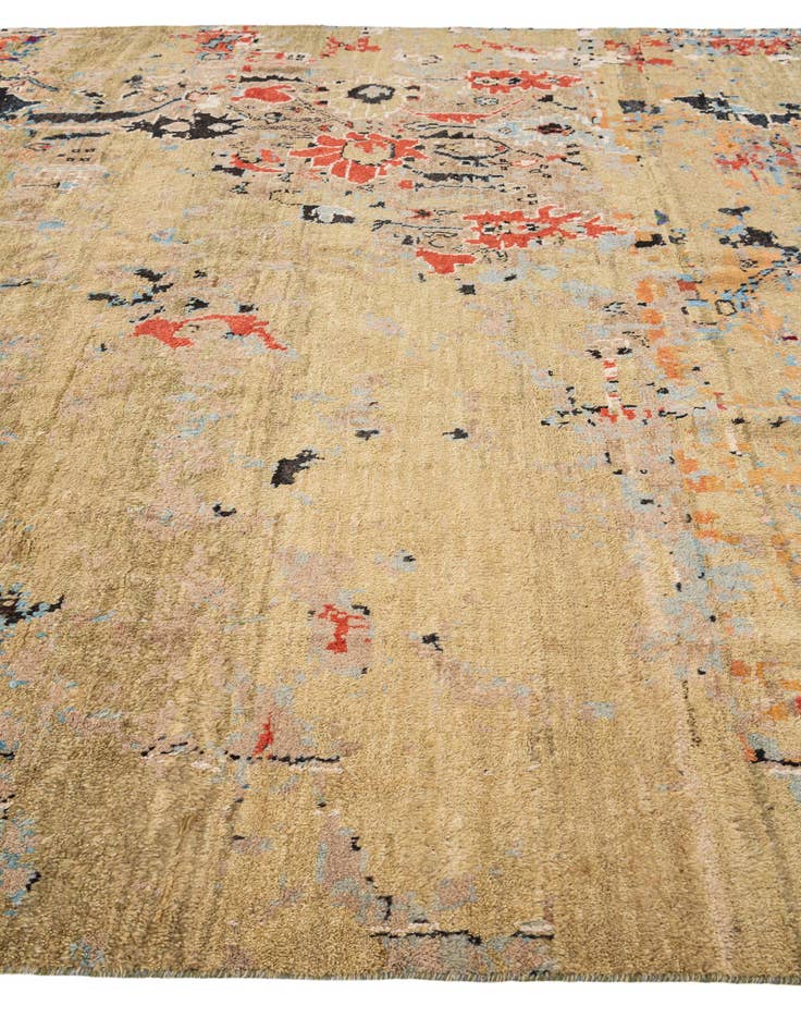 Detail image of  9' 9 x 14'  Hand Knotted Darya Wool Rug