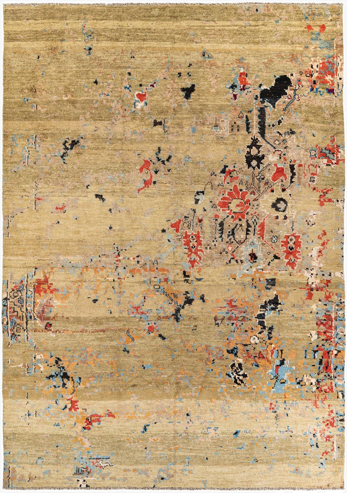  9' 9 x 14'  Hand Knotted Darya Wool Rug