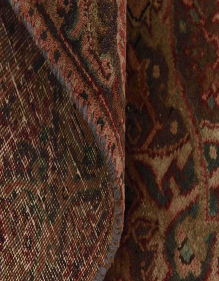 Detail image of  7' 2 x 11'  Hand Knotted Heriz Persian Wool Rug