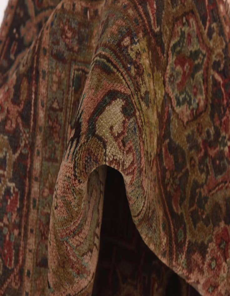 Detail image of  7' 2 x 11'  Hand Knotted Heriz Persian Wool Rug