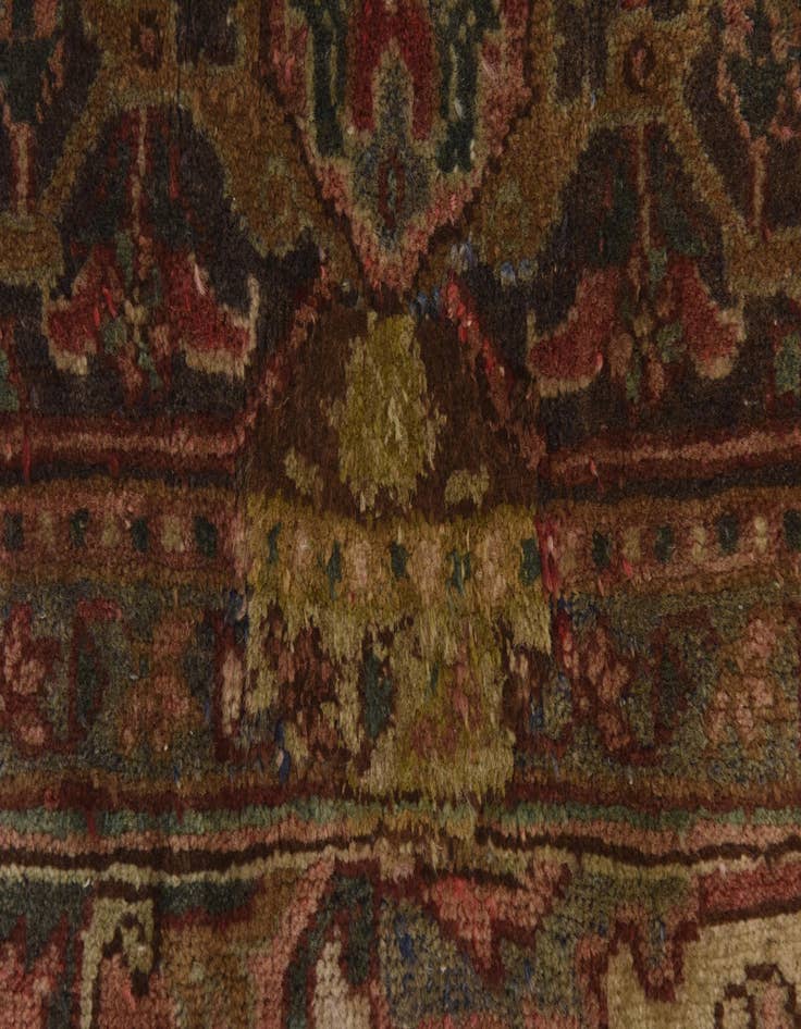 Detail image of  7' 2 x 11'  Hand Knotted Heriz Persian Wool Rug