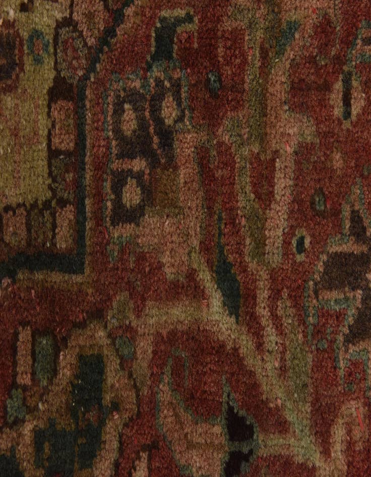 Detail image of  7' 2 x 11'  Hand Knotted Heriz Persian Wool Rug