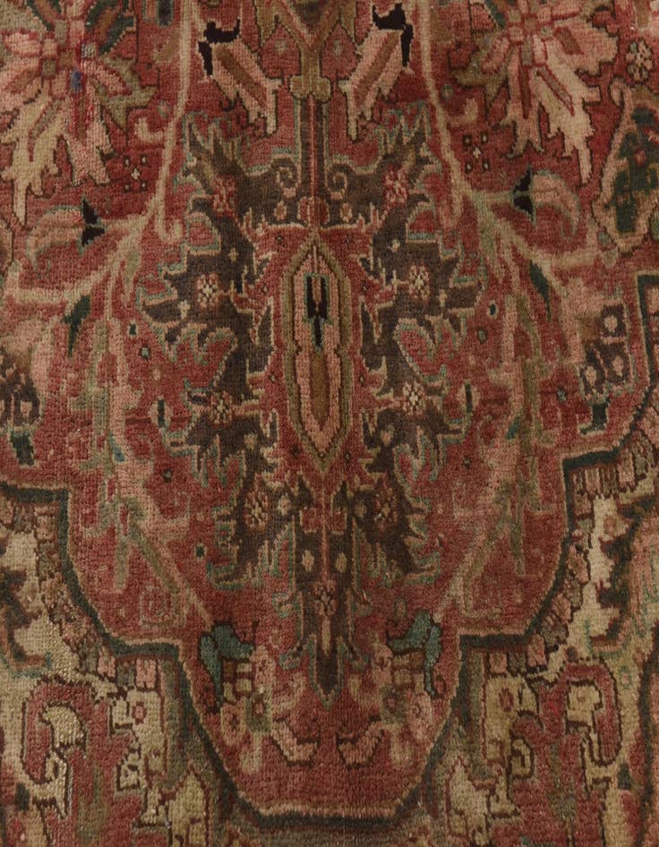 Detail image of  7' 2 x 11'  Hand Knotted Heriz Persian Wool Rug