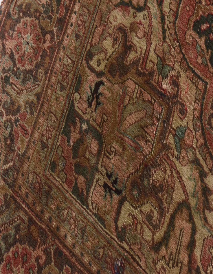 Detail image of  7' 2 x 11'  Hand Knotted Heriz Persian Wool Rug
