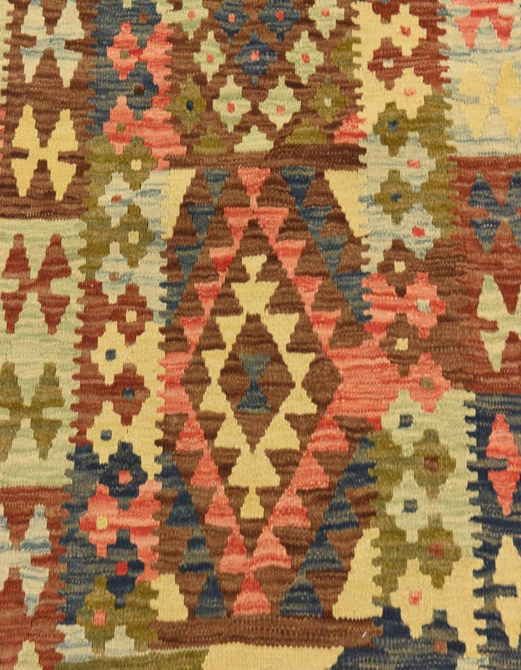 Detail image of  3' 4 x 5'  Hand Woven Kilim Maymana Rug