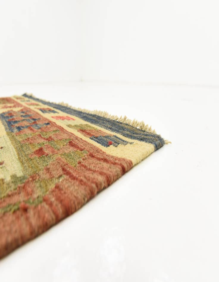 Detail image of  3' 4 x 5'  Hand Woven Kilim Maymana Rug