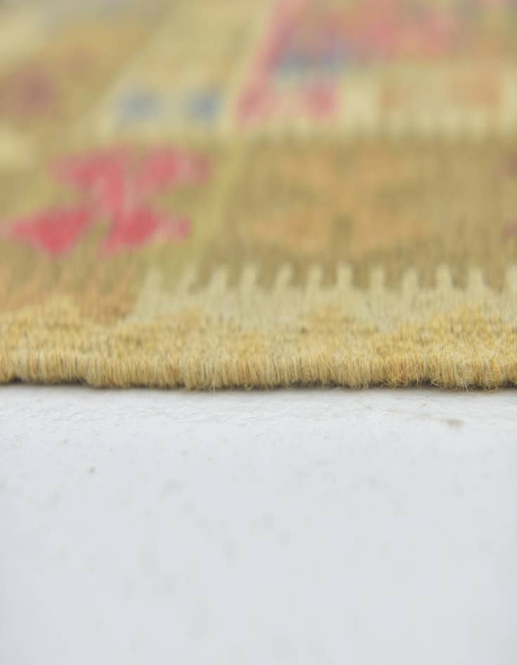 Detail image of  3' 3 x 4' 9  Hand Woven Kilim Maymana Wool Rug