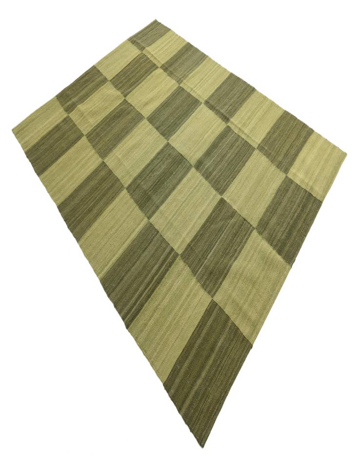 Detail image of  5' 7 x 7' 5  Hand Woven Kilim Modern Wool Rug