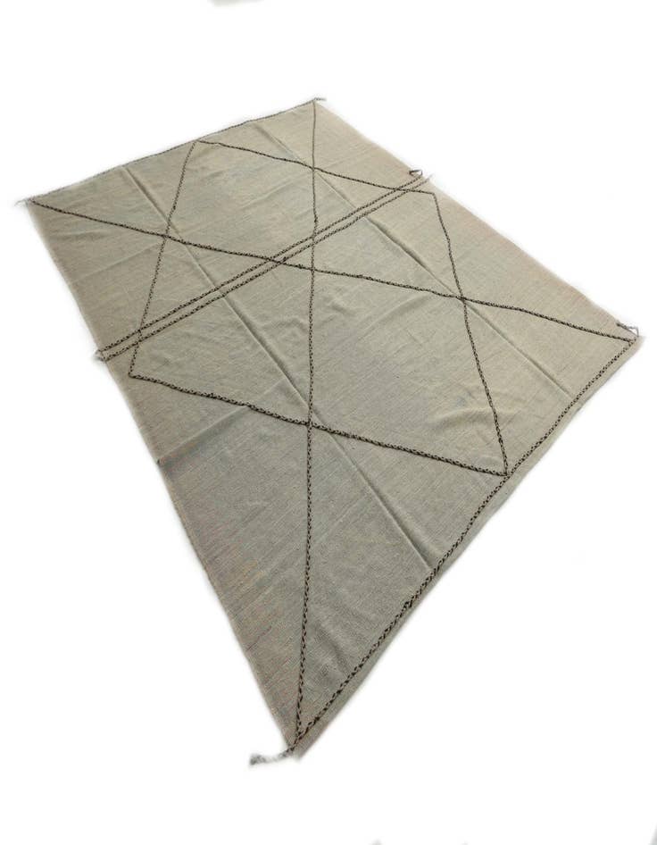 Detail image of  8' 4 x 9' 9  Hand Woven Kilim Modern Wool Rug