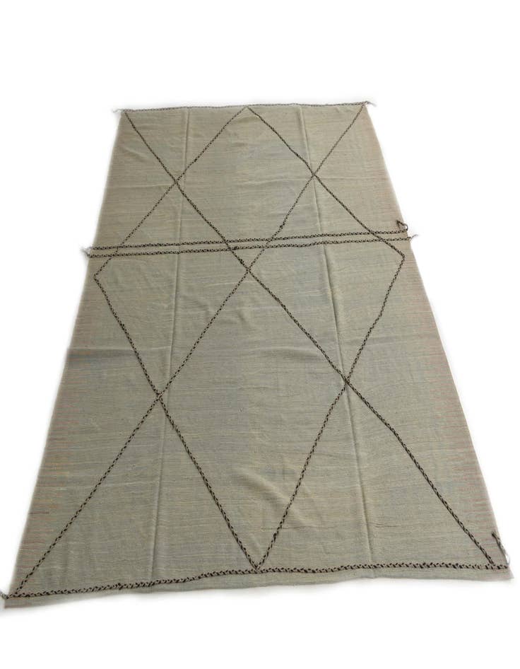 Detail image of  8' 4 x 9' 9  Hand Woven Kilim Modern Wool Rug