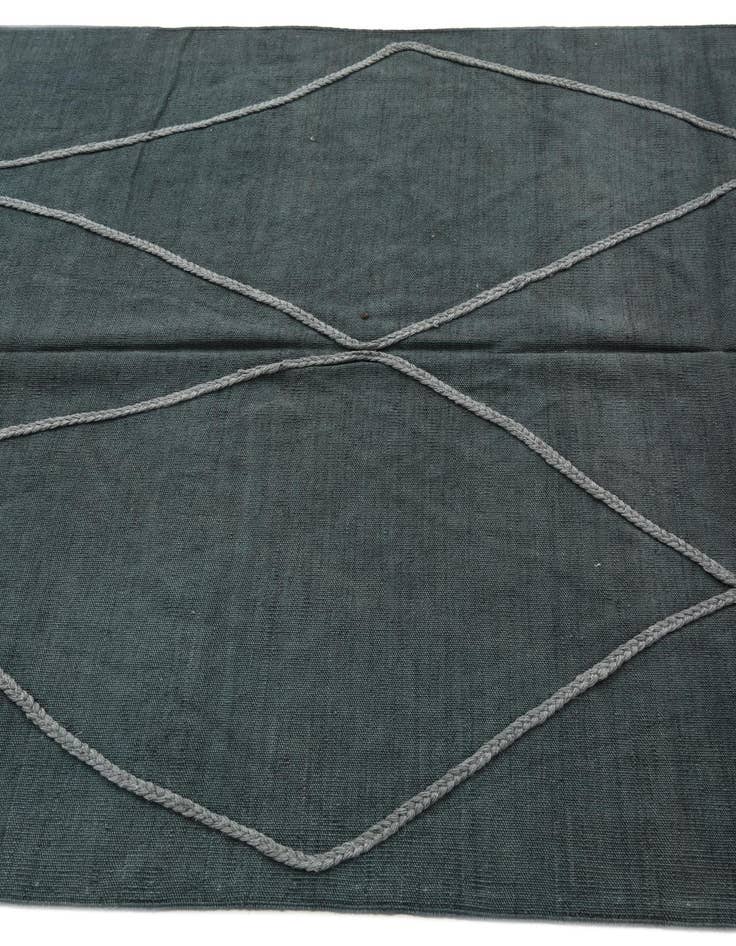 Detail image of  4' 9 x 6' 10  Hand Woven Kilim Modern Wool Rug