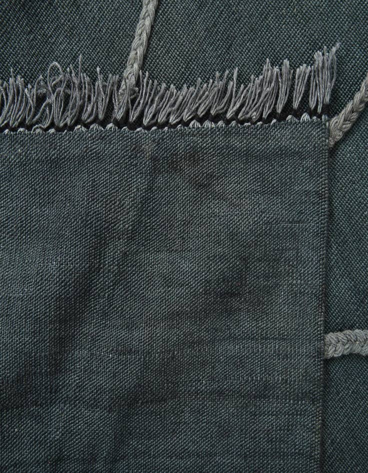 Detail image of  4' 9 x 6' 10  Hand Woven Kilim Modern Wool Rug