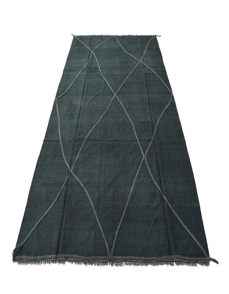 Detail image of  6' 8 x 10'  Hand Woven Kilim Modern Wool Rug