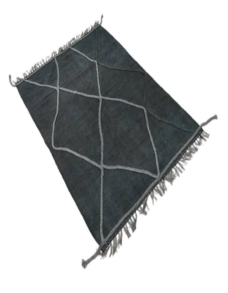 Detail image of  3' 5 x 5'  Hand Woven Kilim Modern Wool Rug