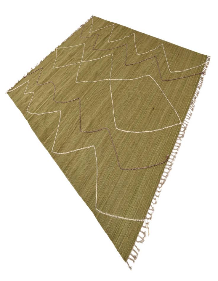 Detail image of  8' 4 x 10' 1  Hand Woven Kilim Modern Wool Rug