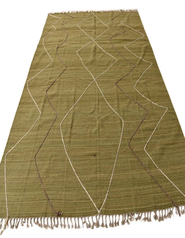 Detail image of  8' 4 x 10' 1  Hand Woven Kilim Modern Wool Rug