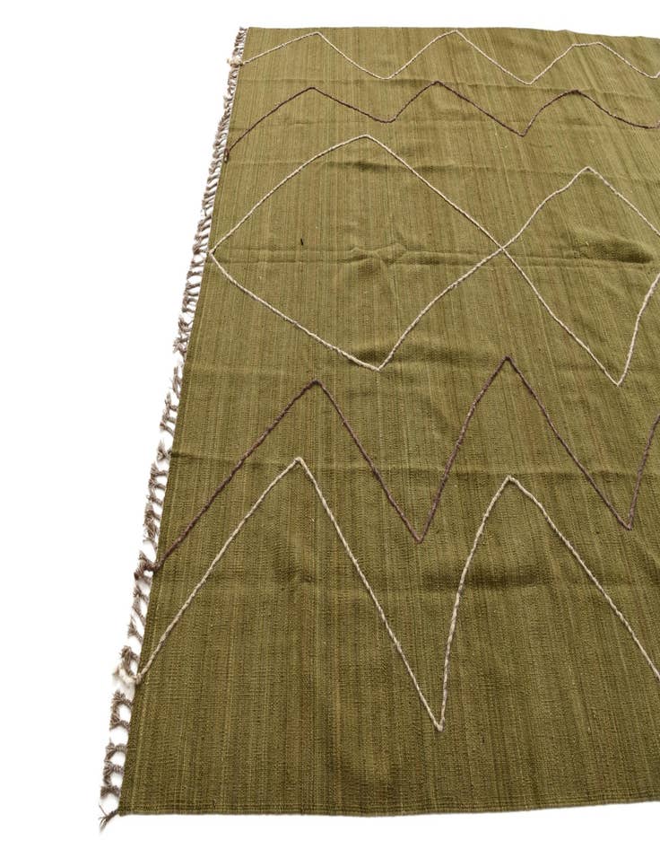 Detail image of  8' 4 x 10' 1  Hand Woven Kilim Modern Wool Rug