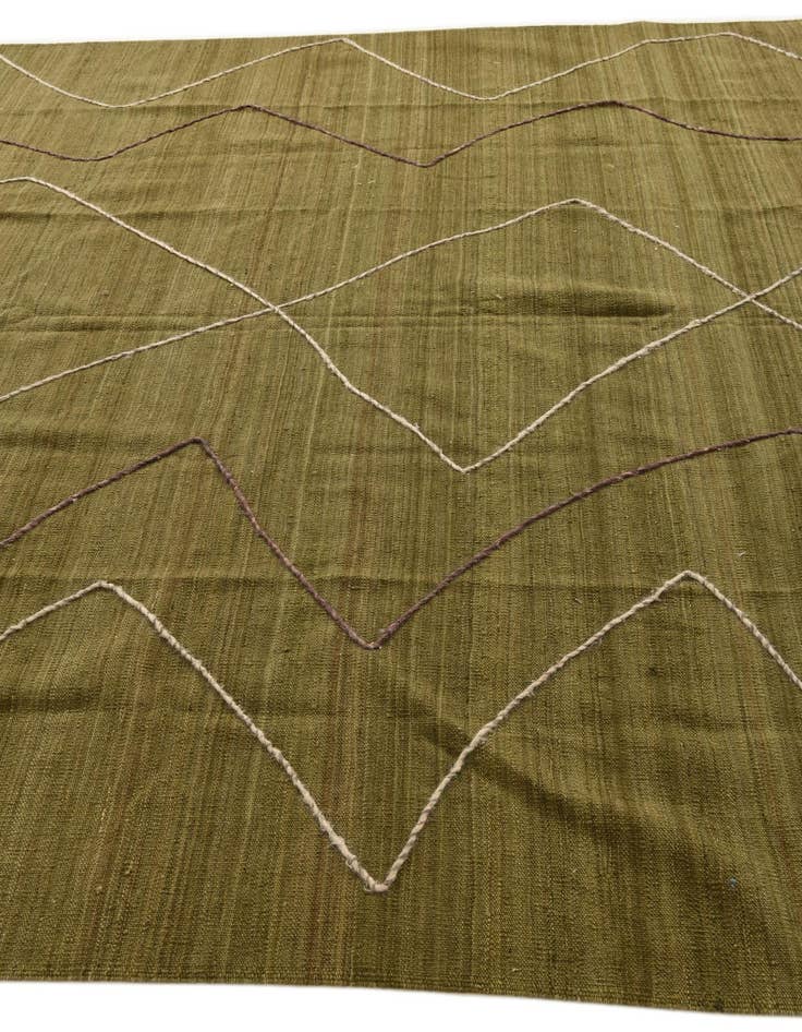 Detail image of  8' 4 x 10' 1  Hand Woven Kilim Modern Wool Rug