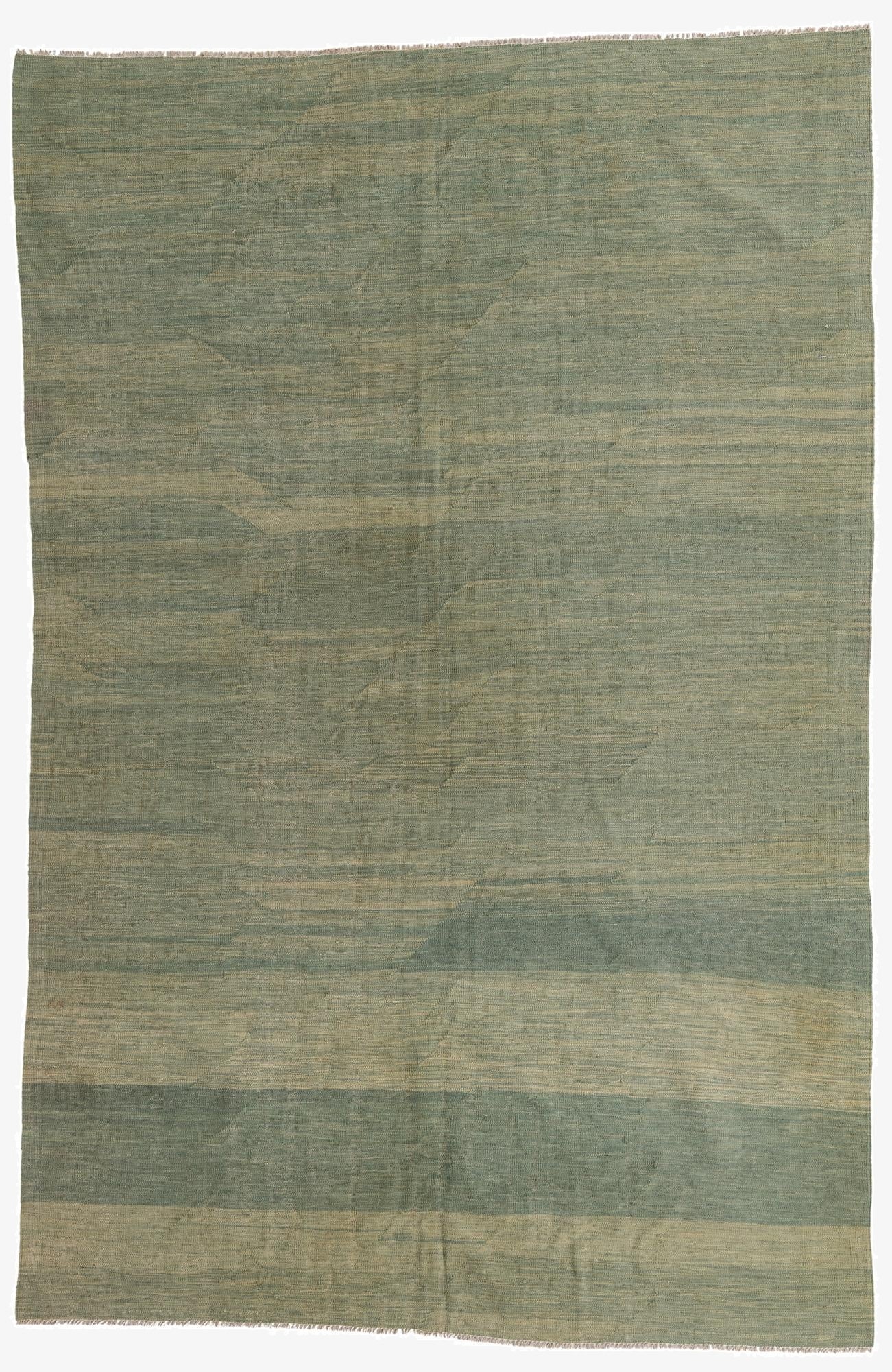  6' 4 x 9' 9  Hand Woven Kilim Modern Wool Rug