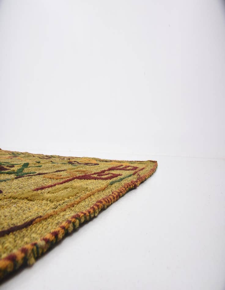 Detail image of  4' 7 x 6'  Hand Woven Kilim Suzani Wool Rug