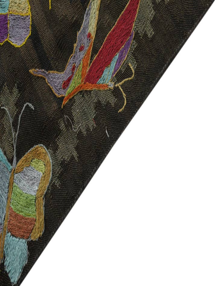 Detail image of  3' 11 x 6' 3  Hand Woven Kilim Suzani Wool Rug