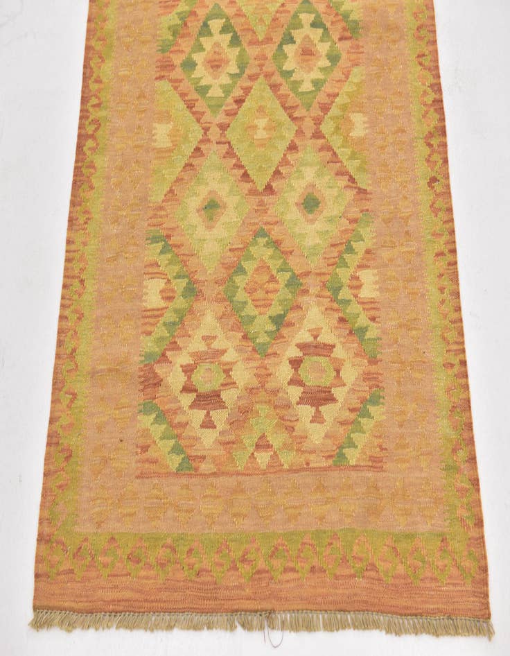 Detail image of  2' 7 x 4'  Hand Woven Kilim Waziri Wool Rug