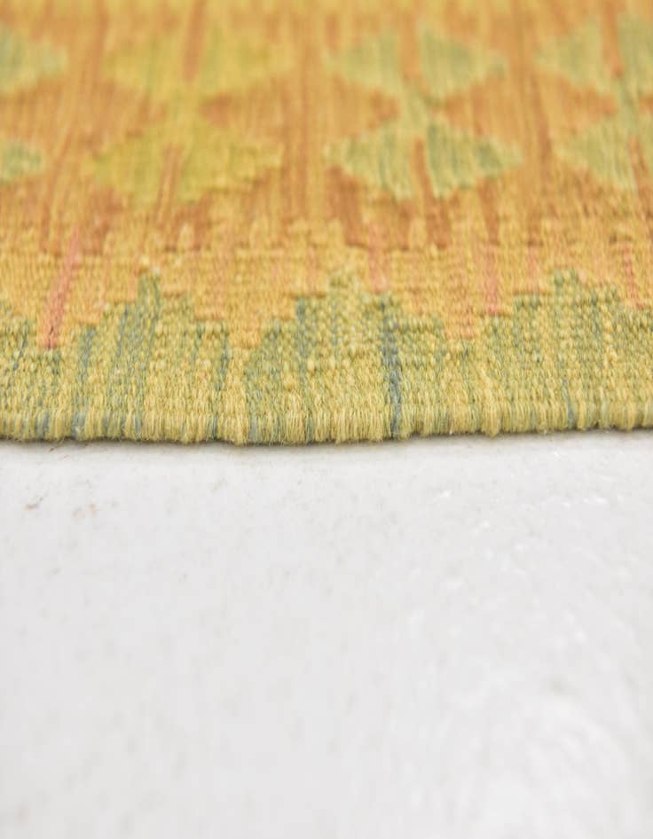 Detail image of  3' 2 x 5'  Hand Woven Kilim Waziri Wool Rug