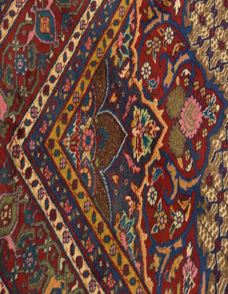 Detail image of 9' 10 x 12' 9 Hand Knotted Koliaei Persian Wool Rug