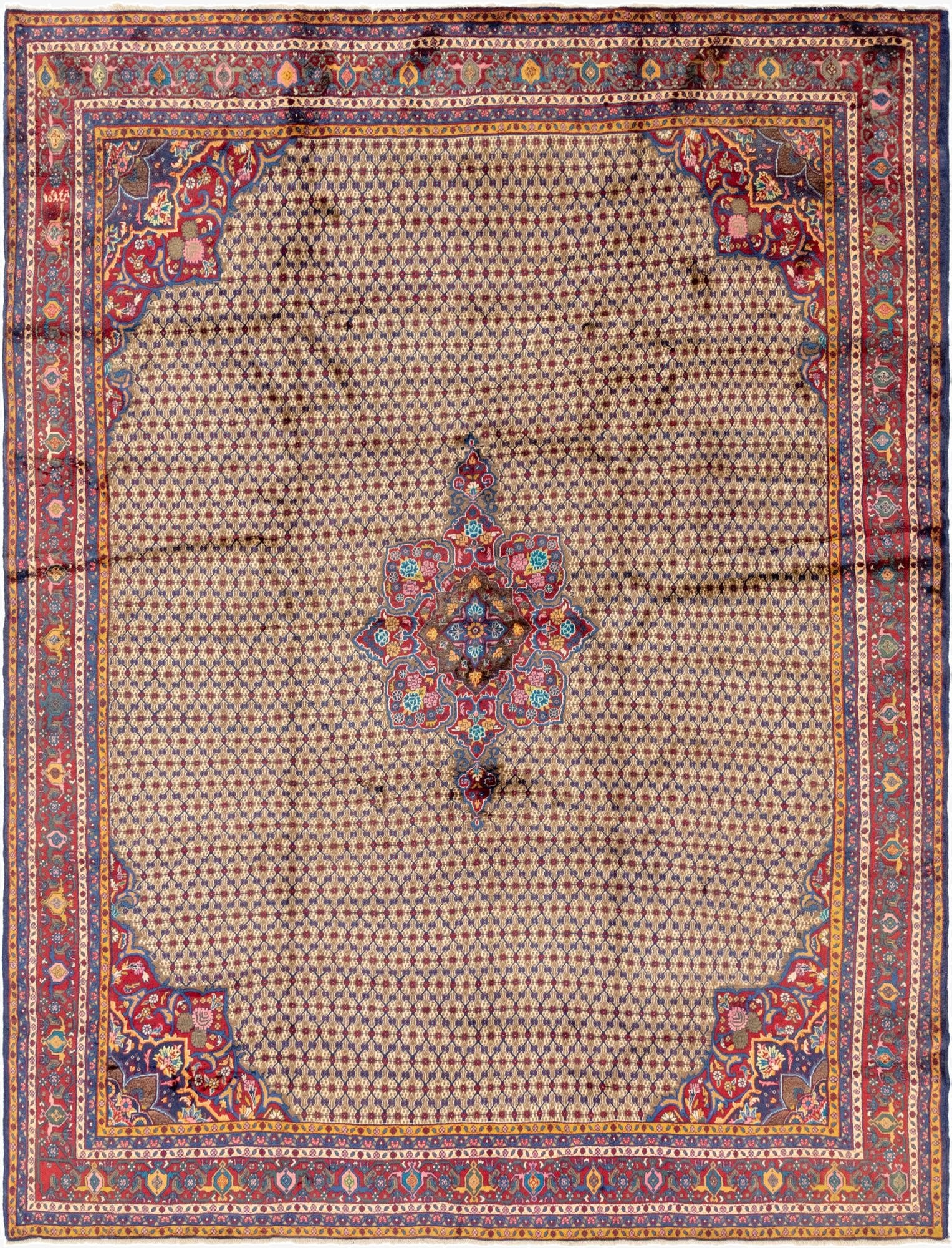  9' 10 x 12' 9  Hand Knotted Koliaei Persian Wool Rug