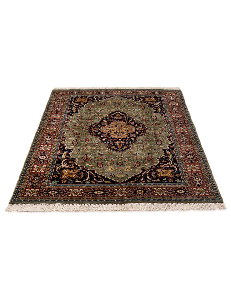 Detail image of  5' 11 x 9' 2  Hand Knotted Lahour Wool Rug