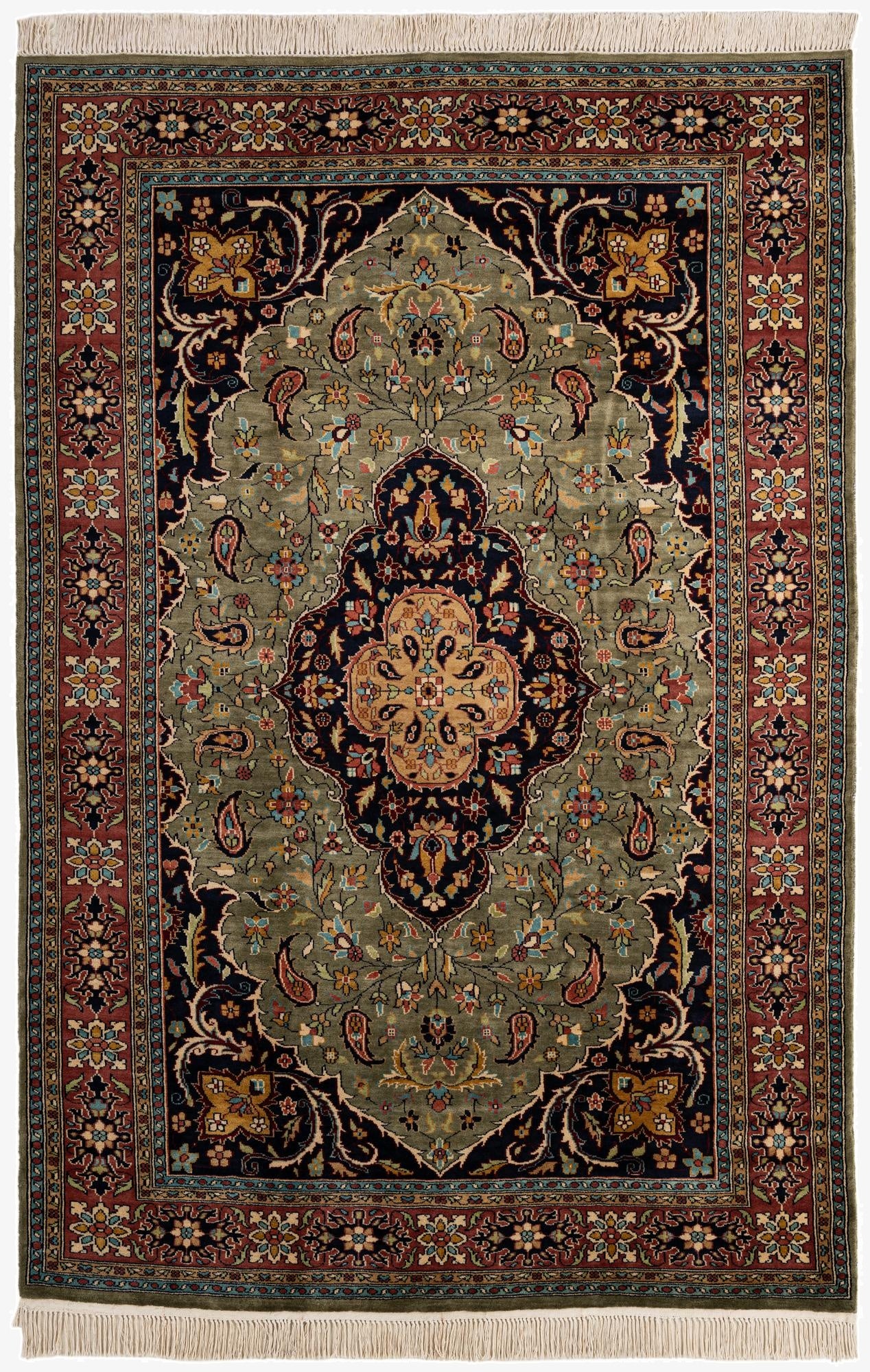  5' 11 x 9' 2  Hand Knotted Lahour Wool Rug