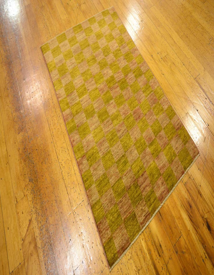 Detail image of  3' 2 x 4' 10  Hand Knotted Modern Ziegler Oriental Rug