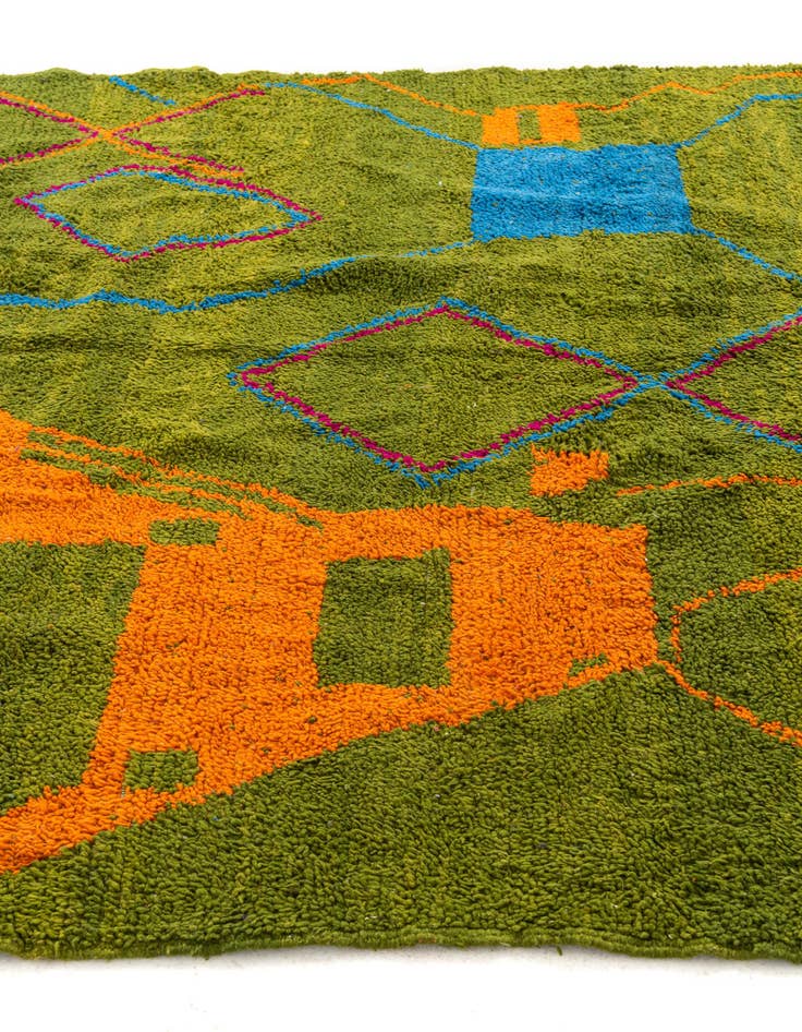 Detail image of  6' 10 x 9' 4  Hand Knotted Moroccan Wool Rug