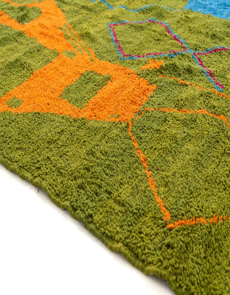 Detail image of  6' 10 x 9' 4  Hand Knotted Moroccan Wool Rug