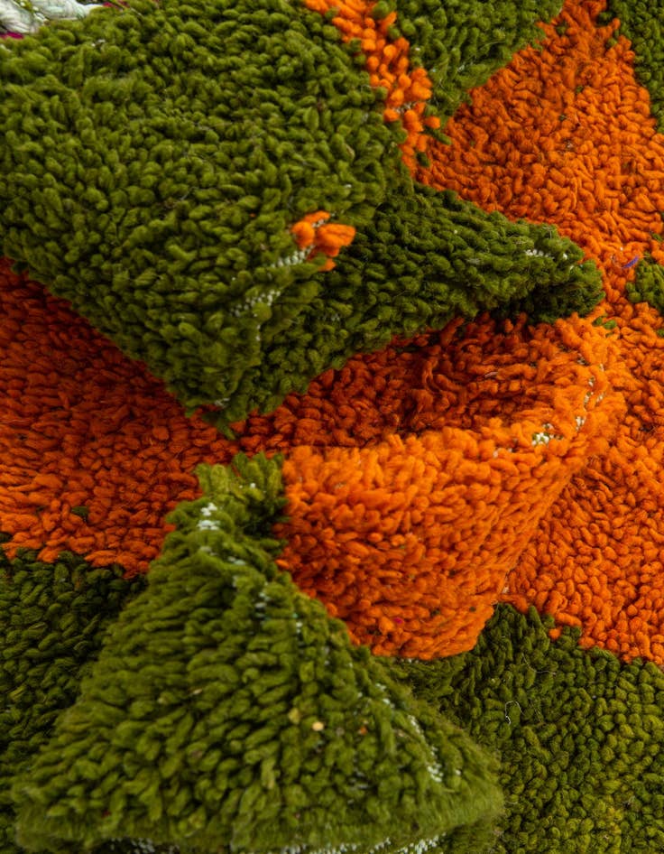 Detail image of  6' 10 x 9' 4  Hand Knotted Moroccan Wool Rug