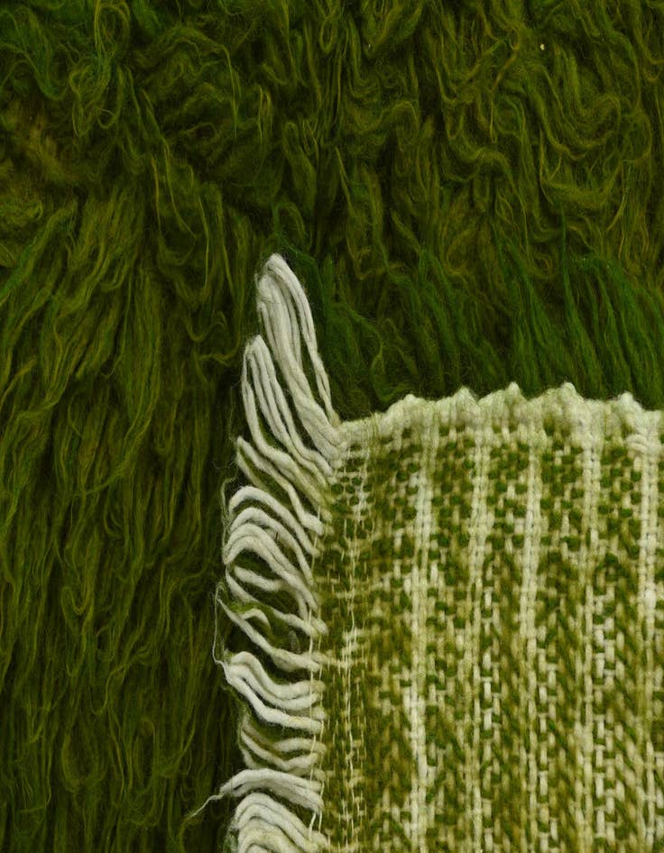 Detail image of  3' 2 x 5' 7  Hand Knotted Moroccan Wool Rug