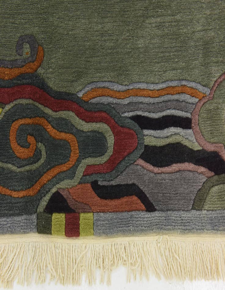 Detail image of  6' 8 x 9' 9  Hand Knotted Nepal Wool Rug
