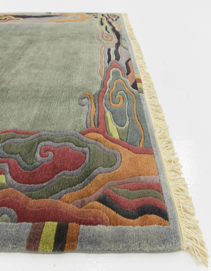 Detail image of  6' 8 x 9' 9  Hand Knotted Nepal Wool Rug