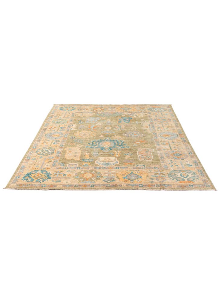 Detail image of  8' 1 x 9' 10  Hand Knotted Oushak Wool Rug