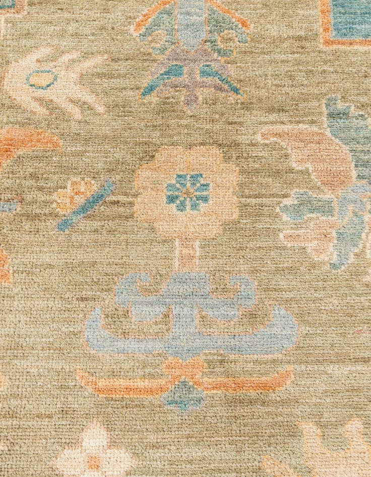 Detail image of  8' 1 x 9' 10  Hand Knotted Oushak Wool Rug