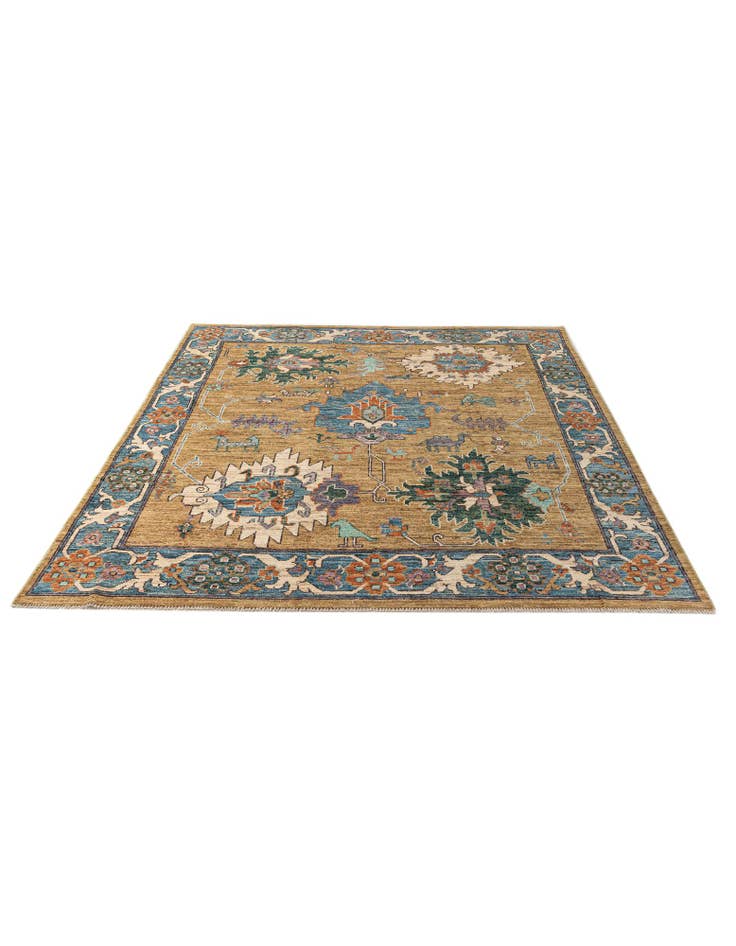 Detail image of  8' 5 x 9' 10  Hand Knotted Oushak Wool Rug