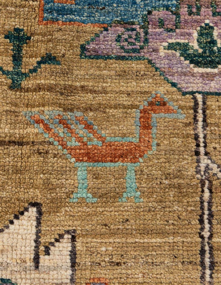Detail image of  8' 5 x 9' 10  Hand Knotted Oushak Wool Rug