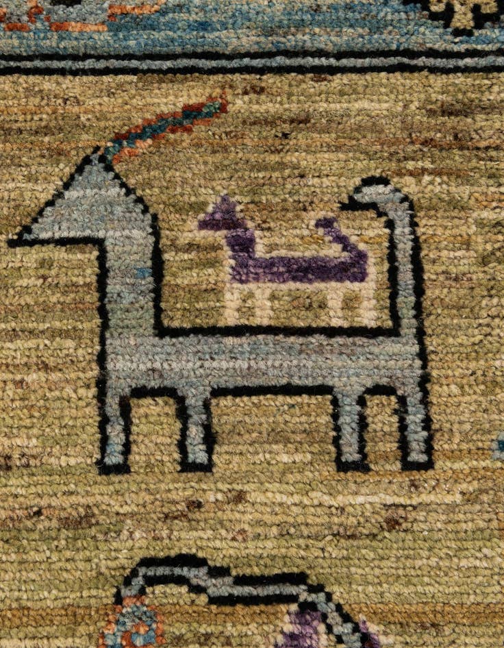 Detail image of  9' 2 x 11' 11  Hand Knotted Oushak Wool Rug